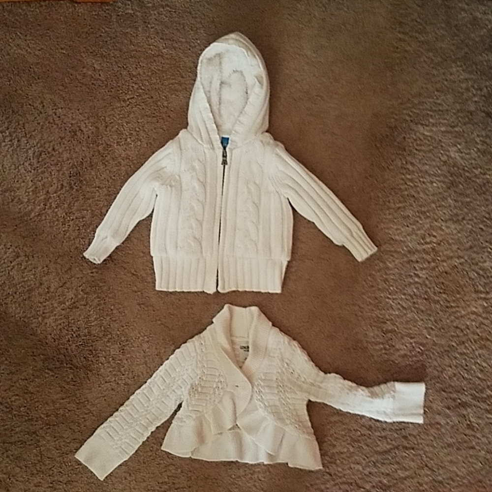 Two adorable 12 Month sweaters
